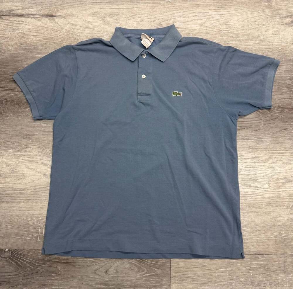 Lacoste Polo Shirt Blue Cotton Pique